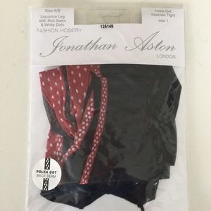 Topshop Jonathan Aston Polka Dot Back Seam Hose